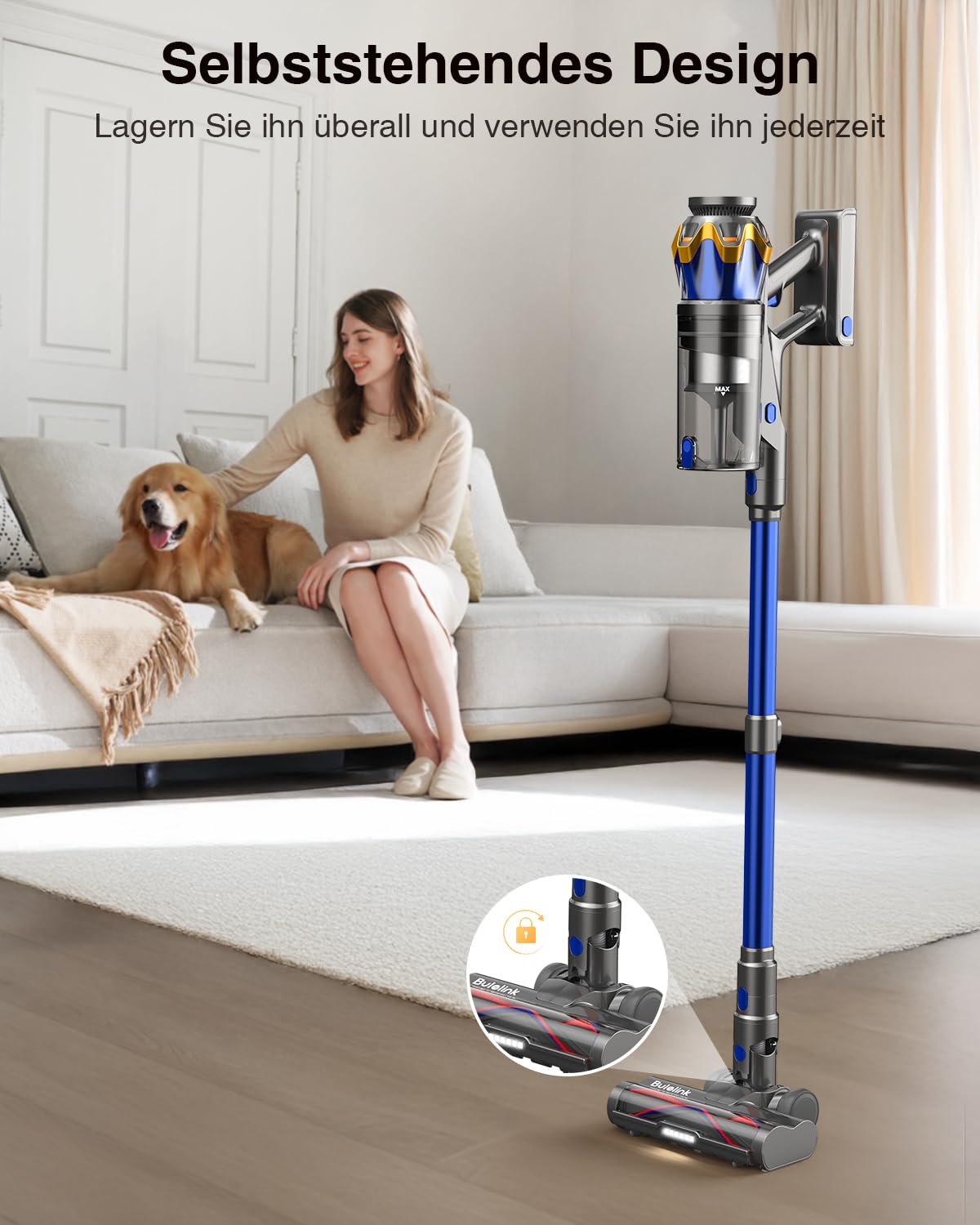 Kabelloser Staubsauger 65 Min Laufzeit mit Display
