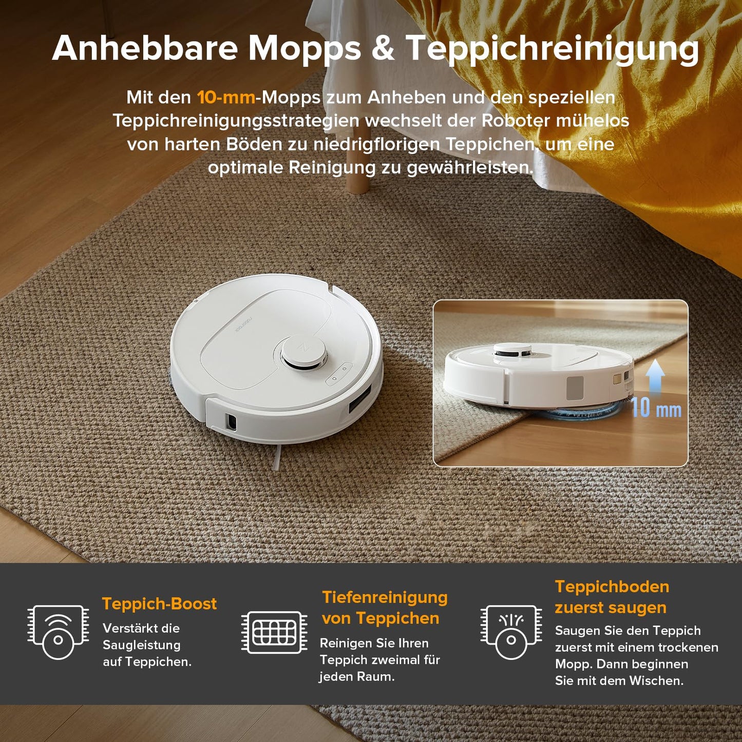 Roborock Qrevo Robot Vacuum & Mop LiDAR Weiß